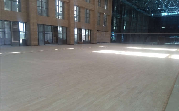 硬木企口籃球運動地板雙層龍骨結構