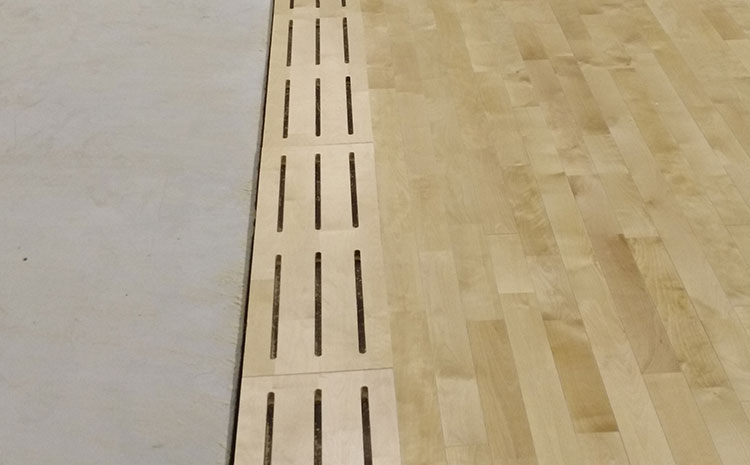 俄勒岡松運動籃球地板雙層龍骨結構