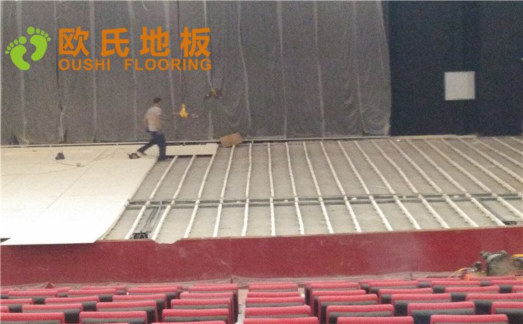 河北唐山師范學院舞臺木地板圖片