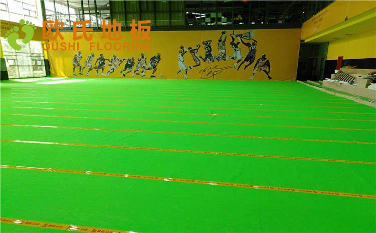 江蘇揚(yáng)州海蘭德瓊花籃球館木地板項目