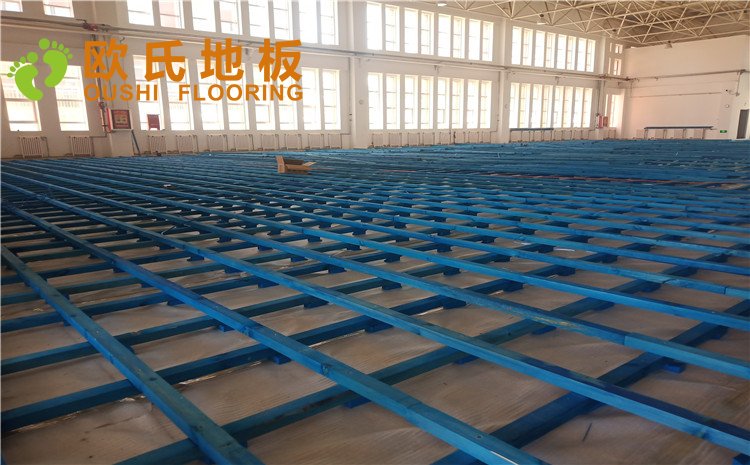 烏魯木齊市烏蘇市南區第二中學體育館木地板項目——歐氏實木運動地板